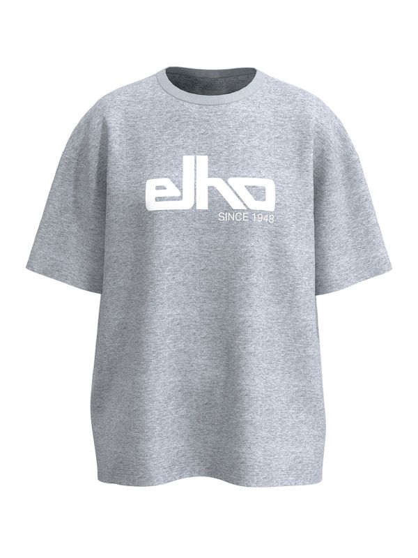 elho elho Тениска 'Roseheim 89'  сив меланж / бяло