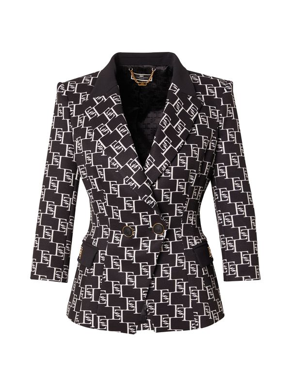 Elisabetta Franchi Elisabetta Franchi Блейзър  черно / бяло