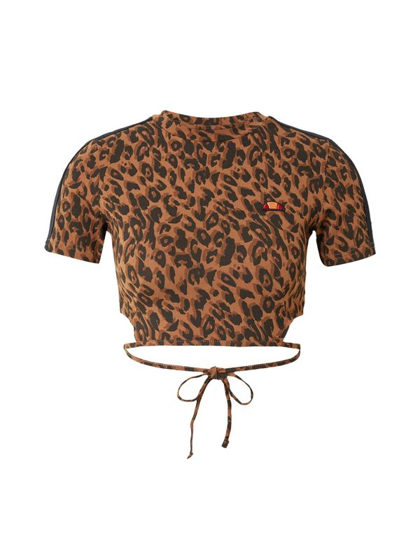 ELLESSE ELLESSE Тениска 'Battaglia'  кафяво / умбра / черно / бяло