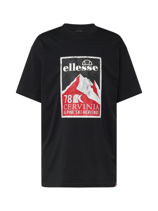 ELLESSE ELLESSE Тениска  черно / бяло