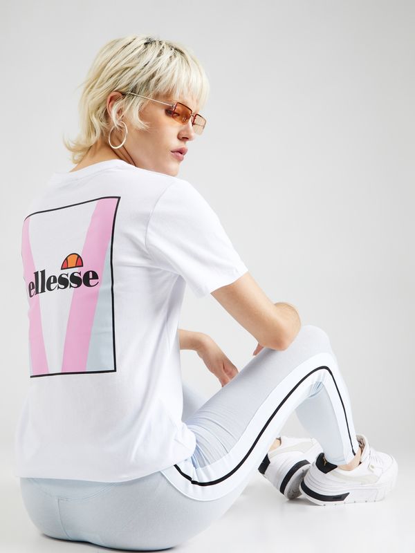 ELLESSE ELLESSE Тениска 'Juentos'  светлосиво / светлорозово / черно / бяло