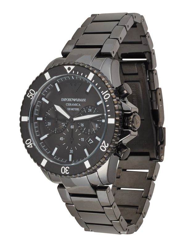 Emporio Armani Emporio Armani Аналогов часовник  черно / бяло