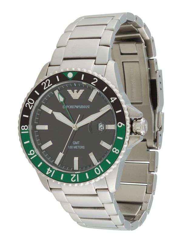 Emporio Armani Emporio Armani Аналогов часовник  зелено / черно / сребърно