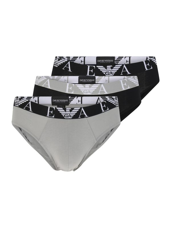 Emporio Armani Emporio Armani Слип  сиво / черно / бяло
