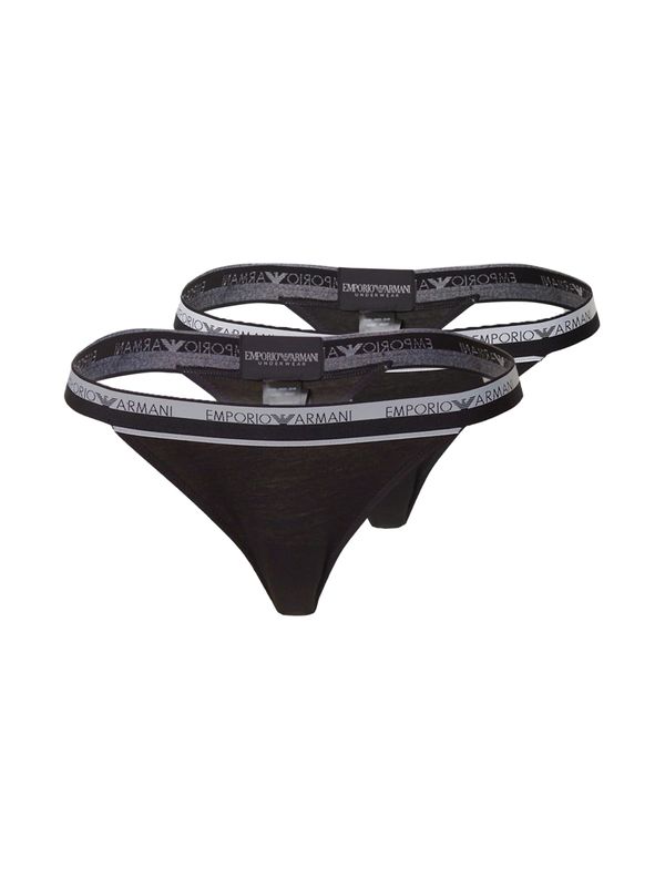 Emporio Armani Emporio Armani Стринг  черно / бяло