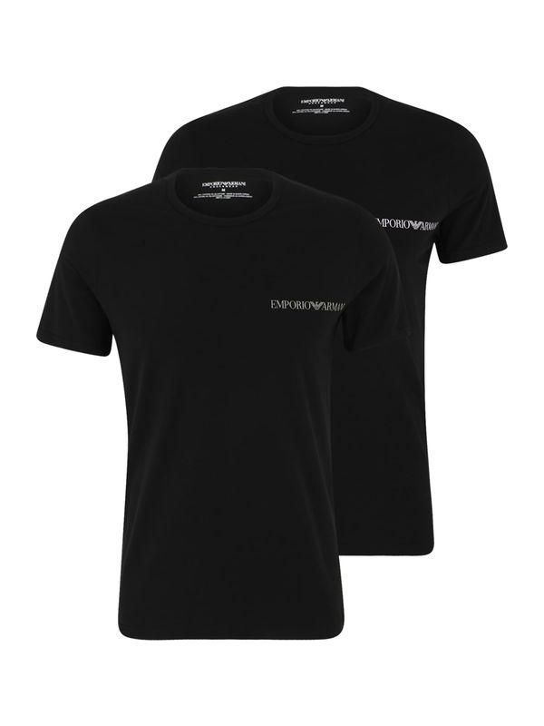 Emporio Armani Emporio Armani Тениска  сиво / черно / бяло