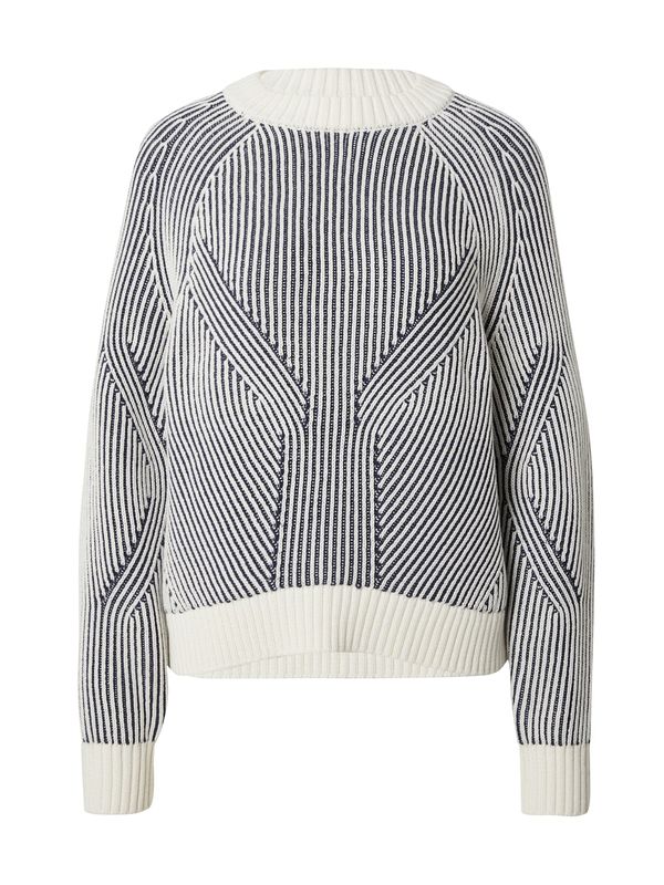 Envii Envii Пуловер 'CAROLINE'  нейви синьо / бял памук