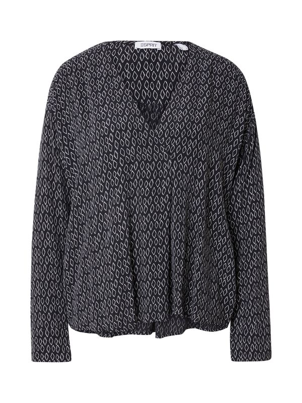 ESPRIT ESPRIT Блуза  черно / бяло
