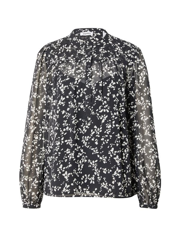 ESPRIT ESPRIT Блуза  черно / бяло