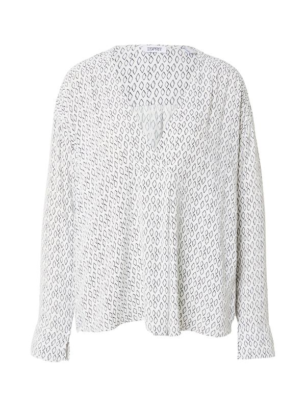 ESPRIT ESPRIT Блуза  черно / мръсно бяло
