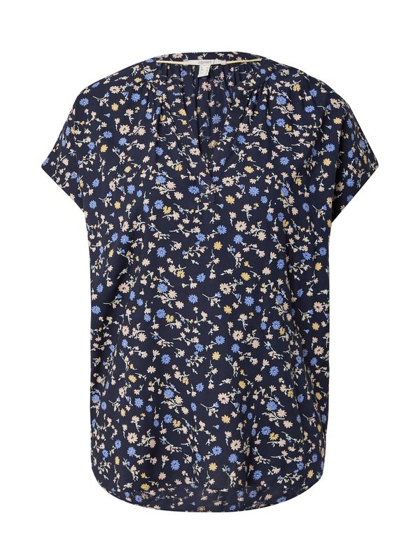 ESPRIT ESPRIT Блуза  нейви синьо / кралско синьо / жълто