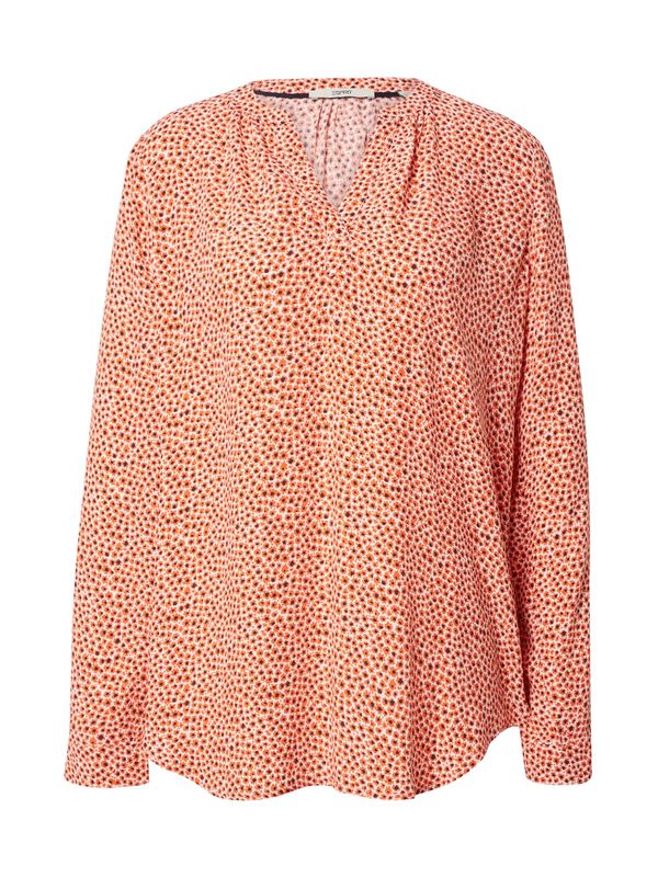ESPRIT ESPRIT Блуза  оранжево / черно / бяло