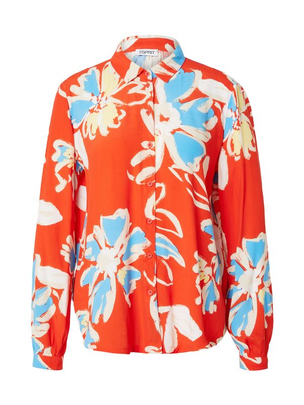 ESPRIT ESPRIT Блуза  синьо / жълто / червено / бяло