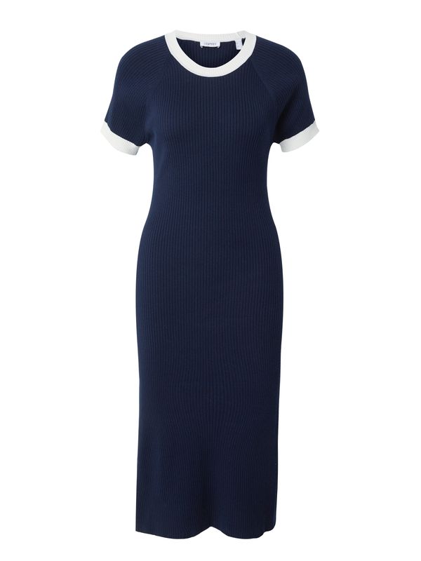 ESPRIT ESPRIT Плетена рокля  нейви синьо / бяло