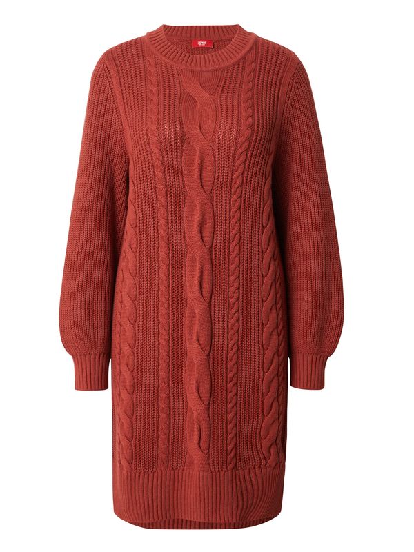 ESPRIT ESPRIT Плетена рокля  ръждиво кафяво