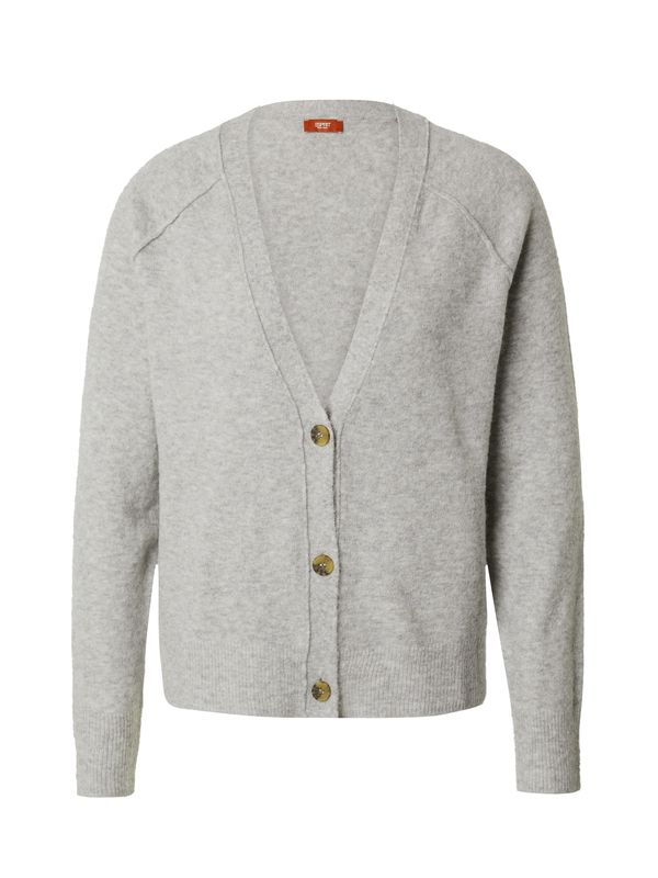 ESPRIT ESPRIT Плетена жилетка  кафяво / светлосиво