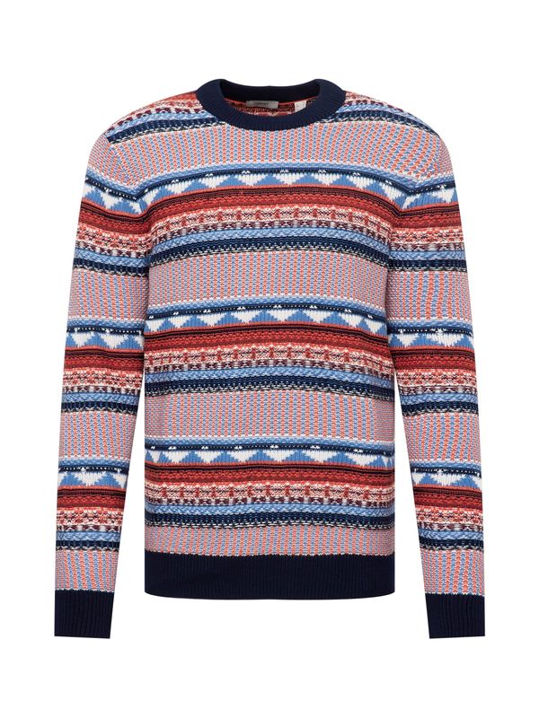 ESPRIT ESPRIT Пуловер  морскосиньо / светлосиньо / оранжево / мръсно бяло