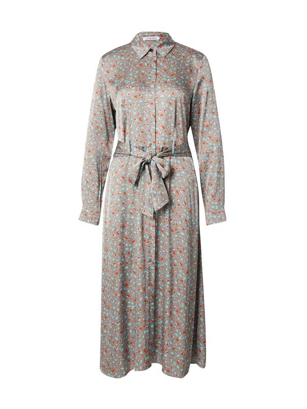 ESPRIT ESPRIT Рокля тип риза  таупе сиво / пъстро