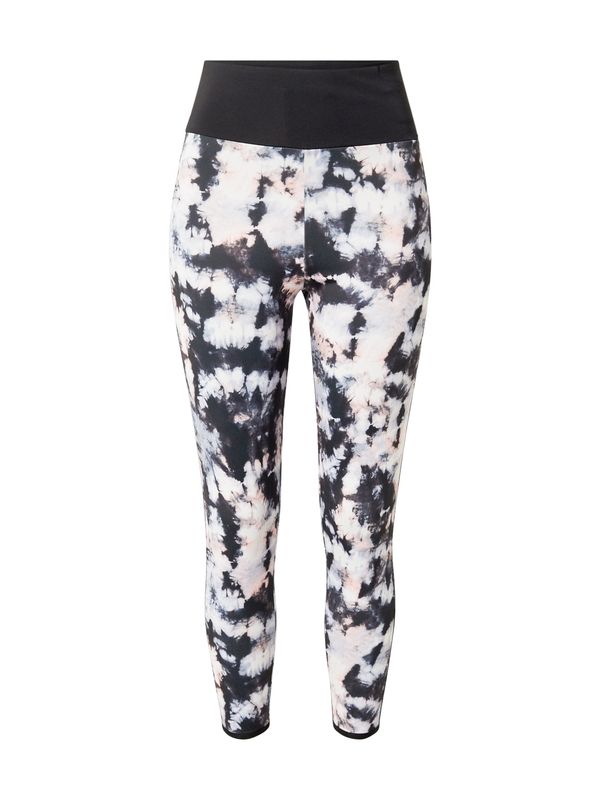 ESPRIT ESPRIT Спортен панталон  сиво / пастелно оранжево / черно / бяло