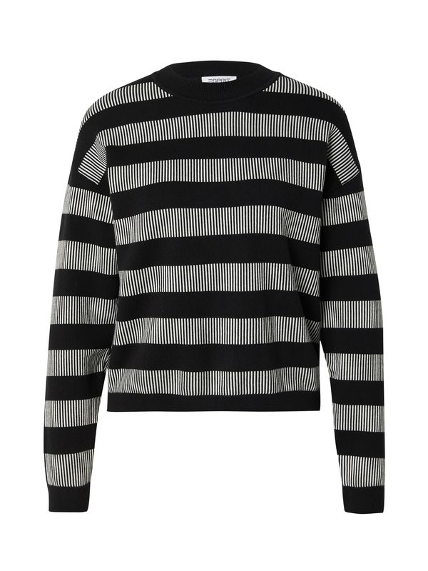 ESPRIT ESPRIT Суичър  черно / бяло