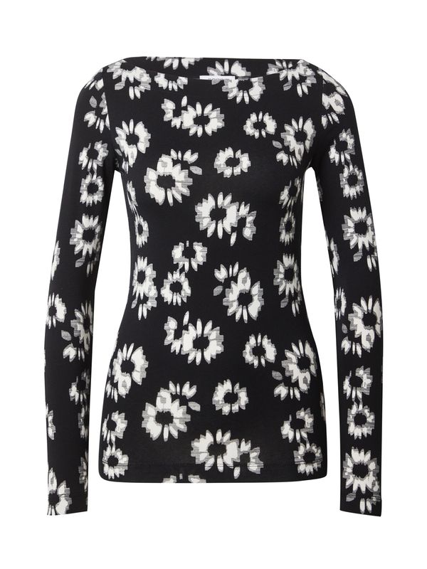 ESPRIT ESPRIT Тениска  черно / бяло