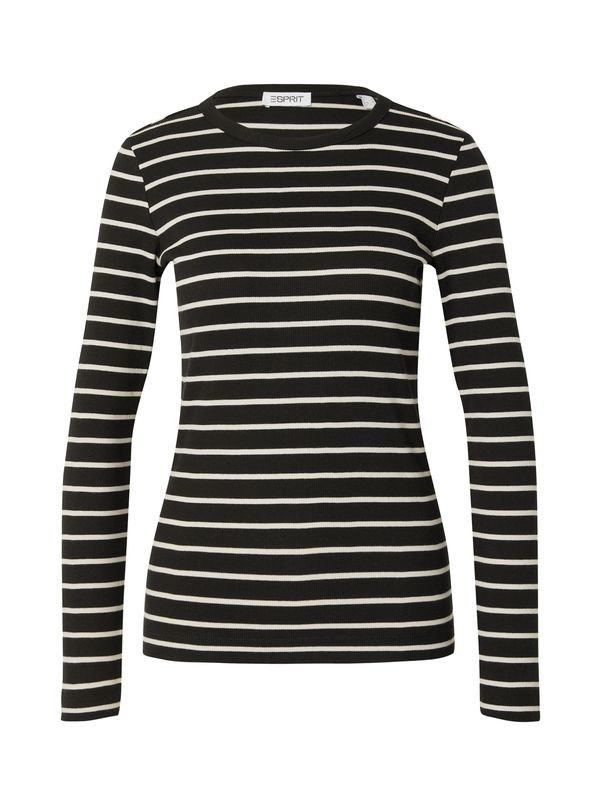 ESPRIT ESPRIT Тениска  черно / бяло