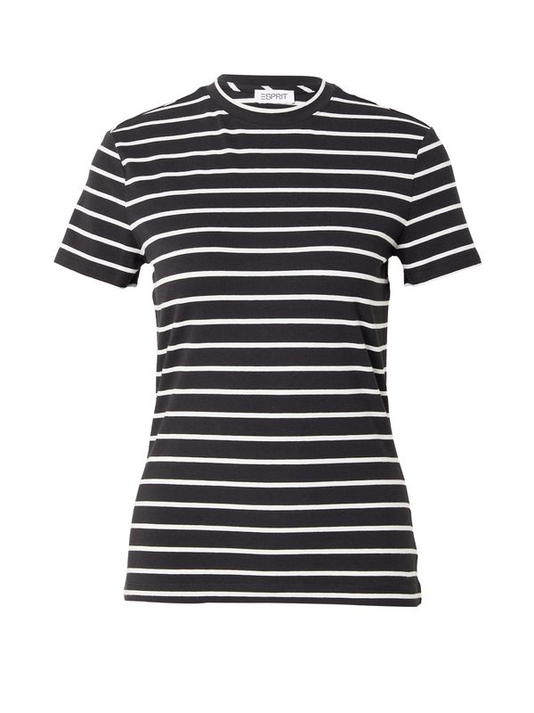 ESPRIT ESPRIT Тениска  черно / бяло