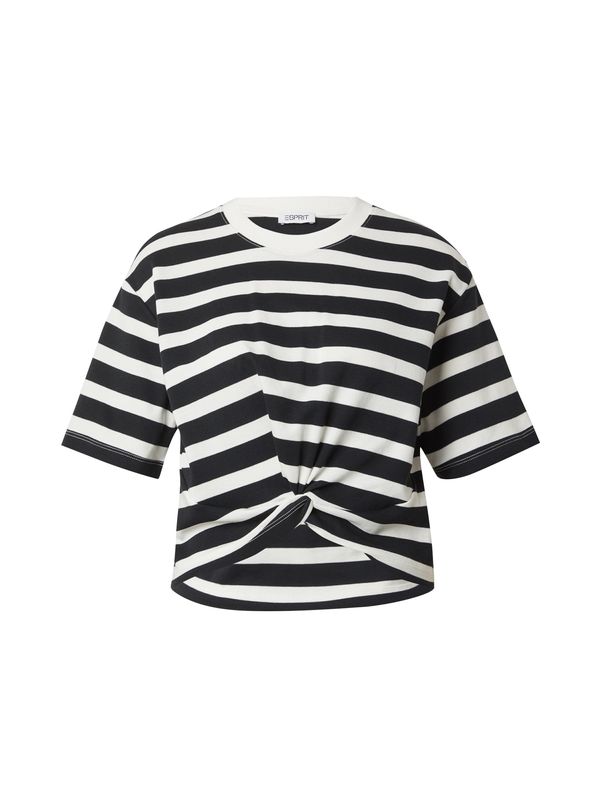 ESPRIT ESPRIT Тениска  черно / бяло
