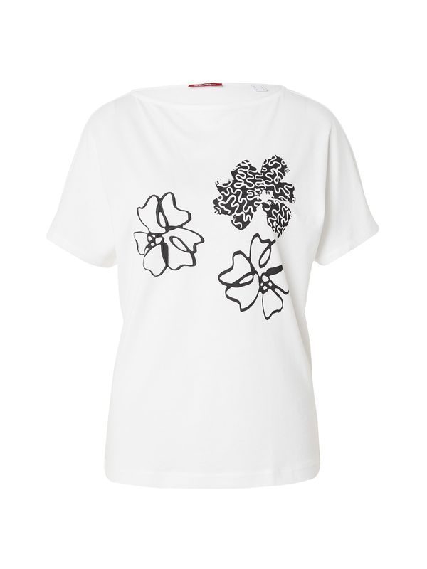 ESPRIT ESPRIT Тениска  черно / бяло