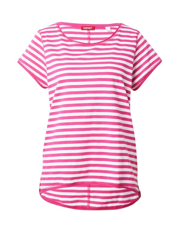 ESPRIT ESPRIT Тениска  фуксия / бяло
