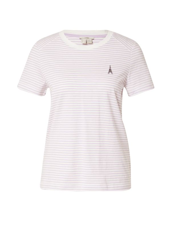 ESPRIT ESPRIT Тениска  лилав / черно / бяло