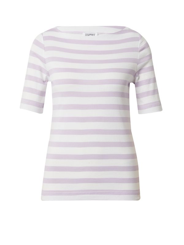 ESPRIT ESPRIT Тениска  люляк / бяло