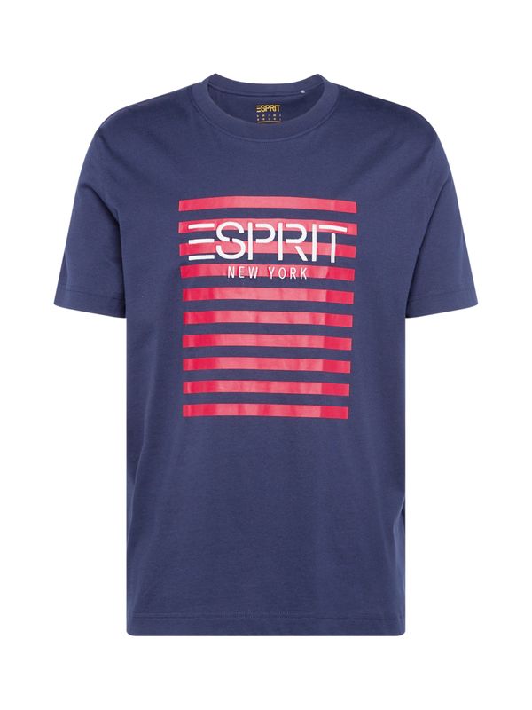 ESPRIT ESPRIT Тениска  нейви синьо / червено / бяло