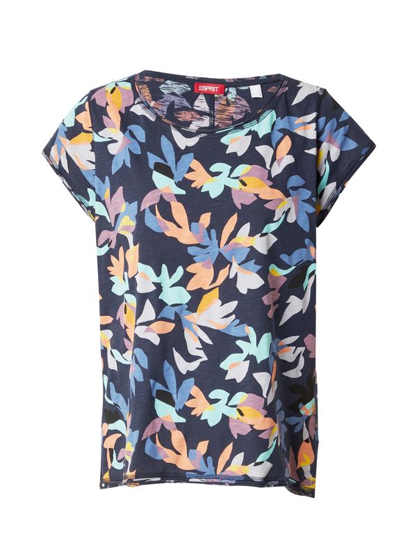 ESPRIT ESPRIT Тениска  нейви синьо / светлосиньо / лилав / оранжево