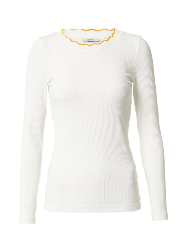 ESPRIT ESPRIT Тениска  оранжево / мръсно бяло