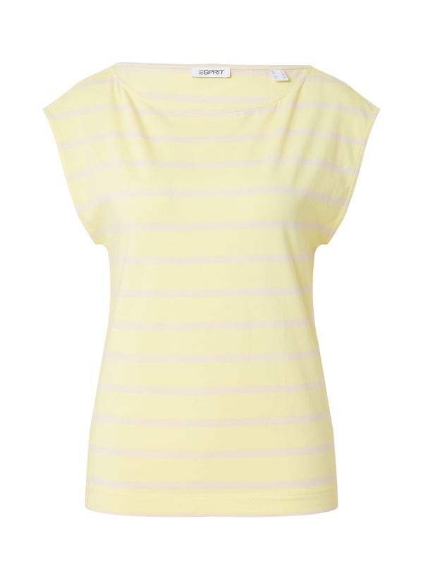 ESPRIT ESPRIT Тениска  пастелно жълто / люляк