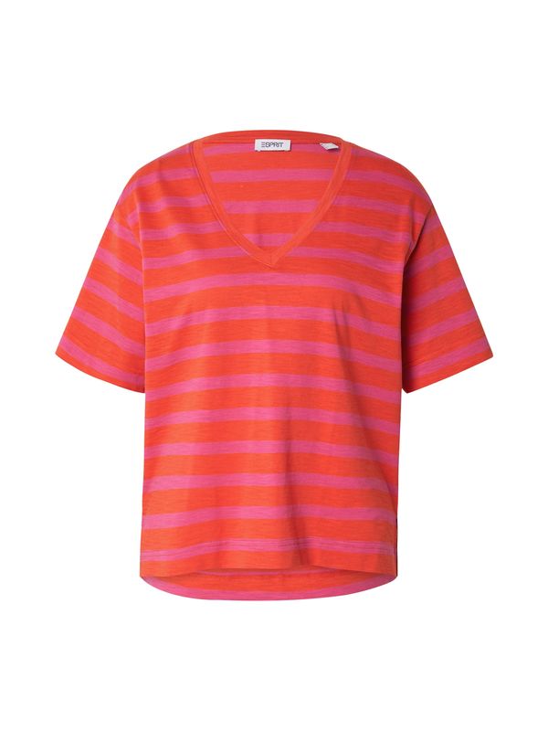 ESPRIT ESPRIT Тениска  розов меланж / червено