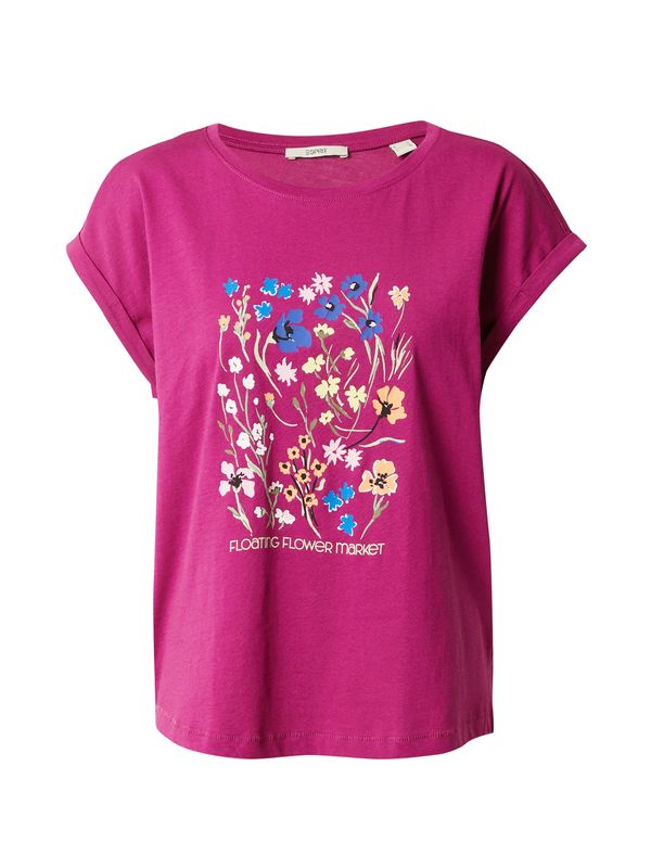 ESPRIT ESPRIT Тениска  синьо / светложълто / зелено / циклама