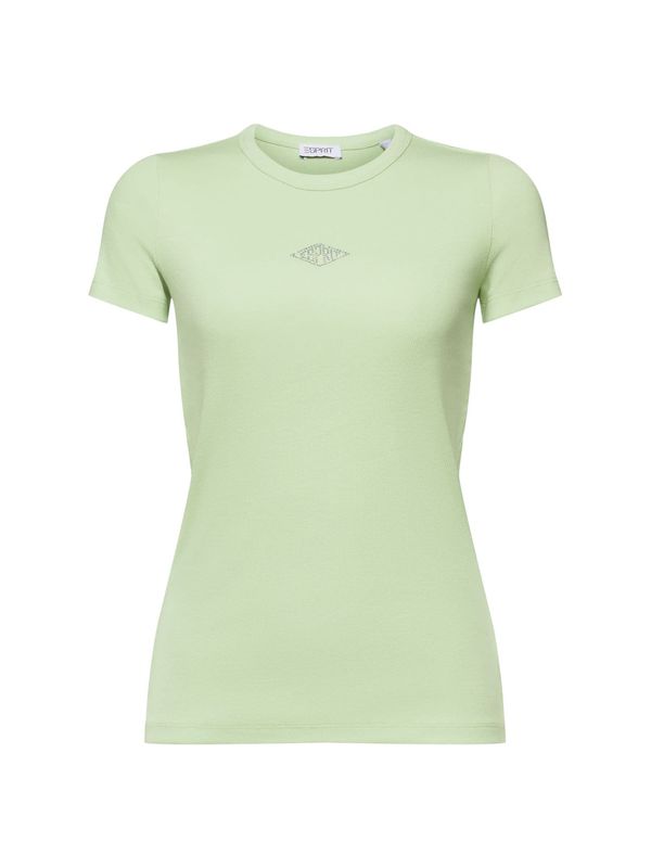 ESPRIT ESPRIT Тениска  светлозелено / сребърно