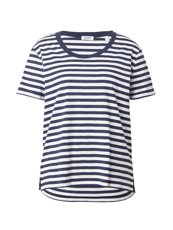 ESPRIT ESPRIT Тениска  тъмносиньо / бяло
