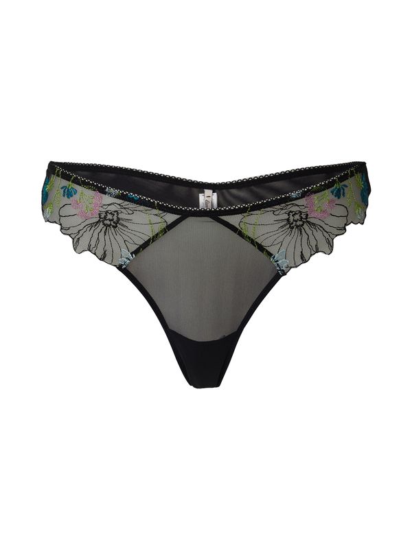 ETAM ETAM Стринг 'GARDEN'  светлозелено / бледорозово / черно