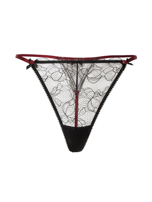 ETAM ETAM Стринг 'SENTIMENTALE'  тъмночервено / черно