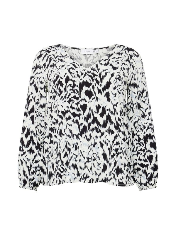 EVOKED EVOKED Блуза 'CELINA'  бежово / сиво / черно