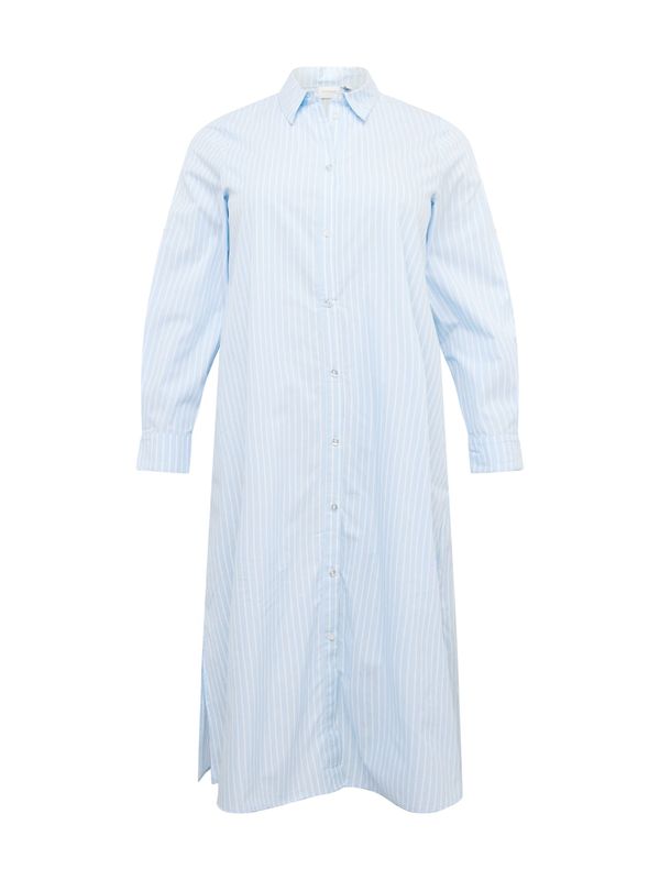 EVOKED EVOKED Рокля тип риза 'BENNE'  светлосиньо / бяло