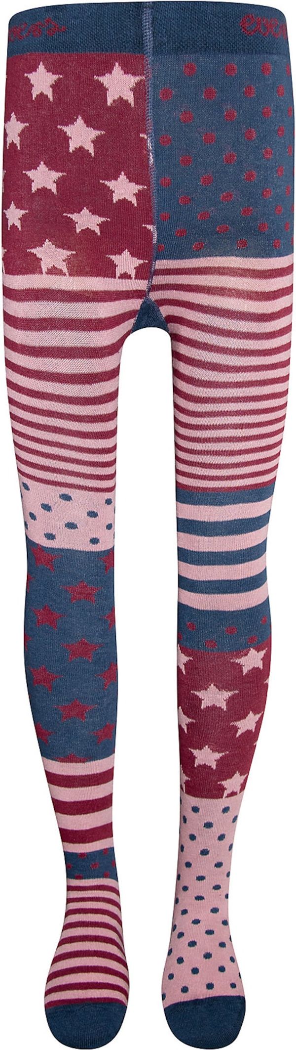 EWERS EWERS Чорапогащи  гълъбово синьо / бледорозово / бургундово червено