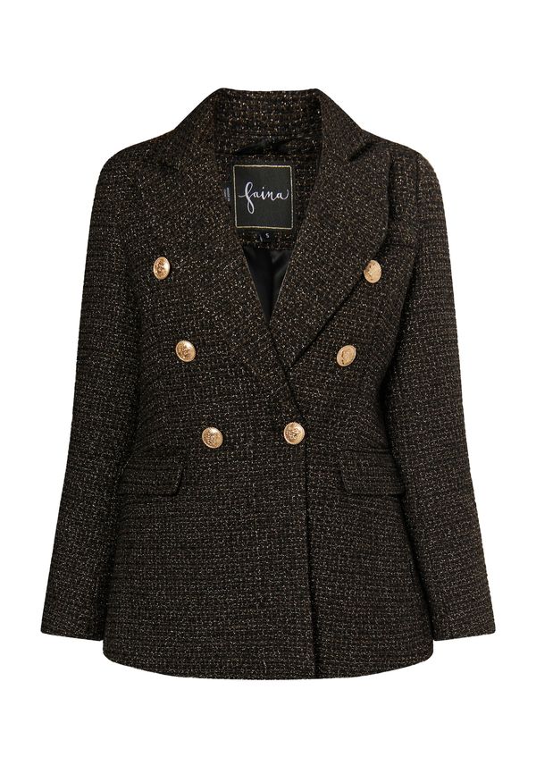 faina faina Блейзър  тъмнокафяво / злато