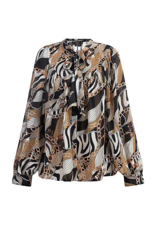 faina faina Блуза 'Caneva'  пясъчен / сиво / черно / бяло