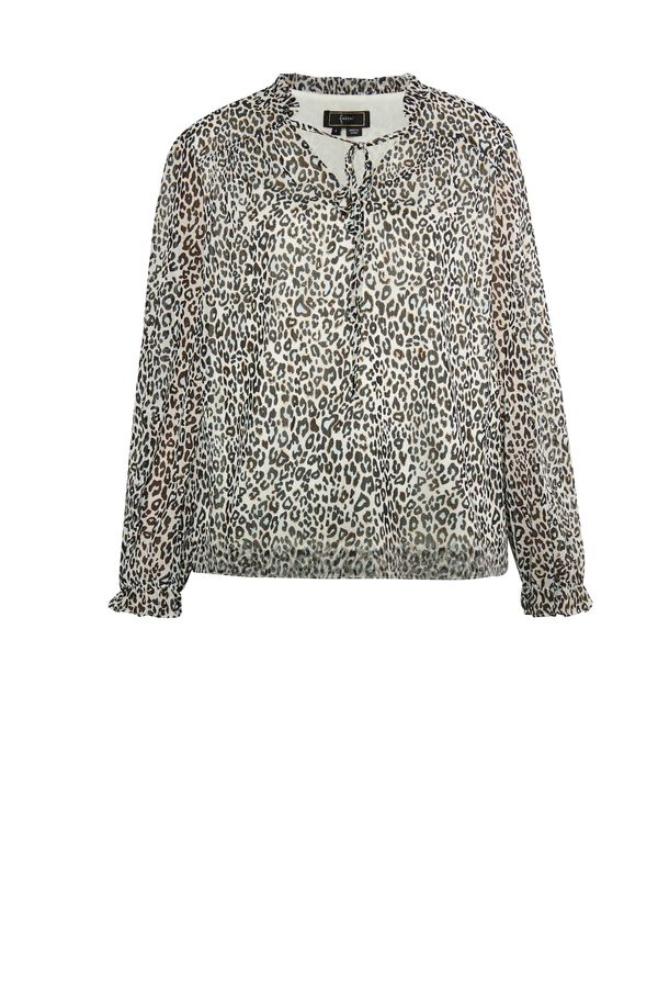 faina faina Блуза  пастелно синьо / злато / черно / бяло