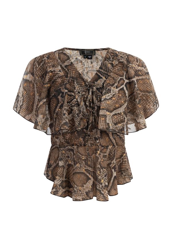 faina faina Блуза  тъмнобежово / злато / таупе сиво / черно