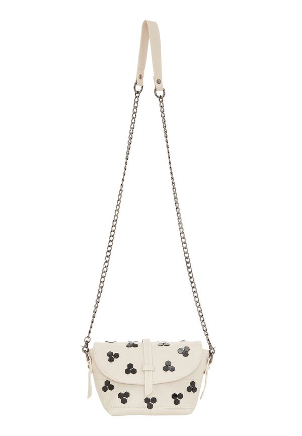 faina faina Чанта с презрамки  черно / сребърно / естествено бяло